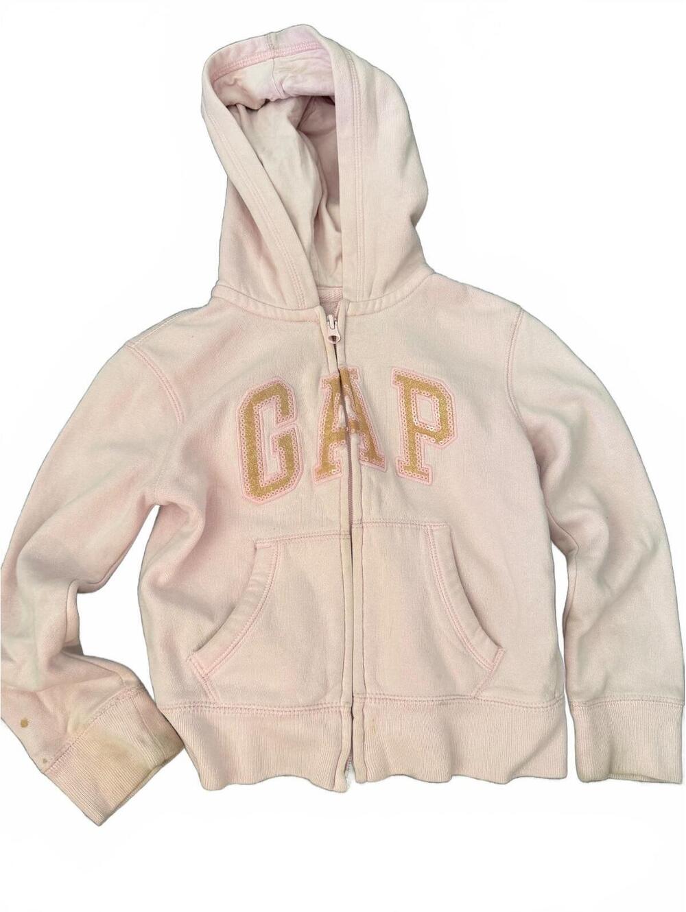 GAP Light Pink Zip-Up Hoodie Sweatshirt